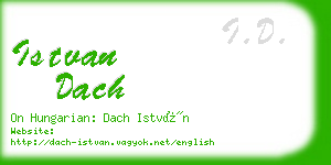 istvan dach business card